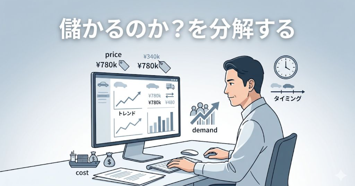 日本の中古車は本当に儲かるのか？AIで“利益の条件”を分解してみた