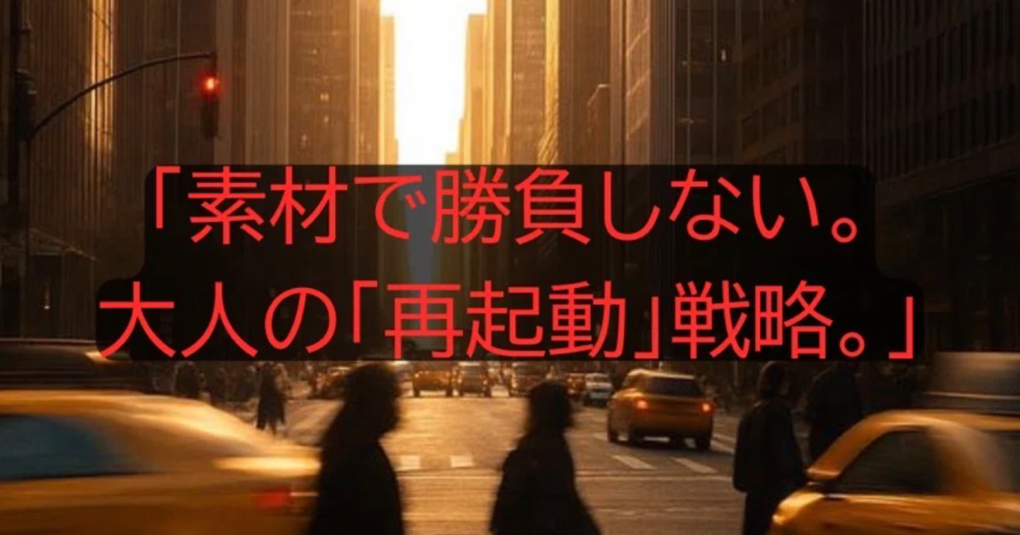過去の栄光を捨て、技術で無双する。30代からの「本命奪取」完全マニュアル