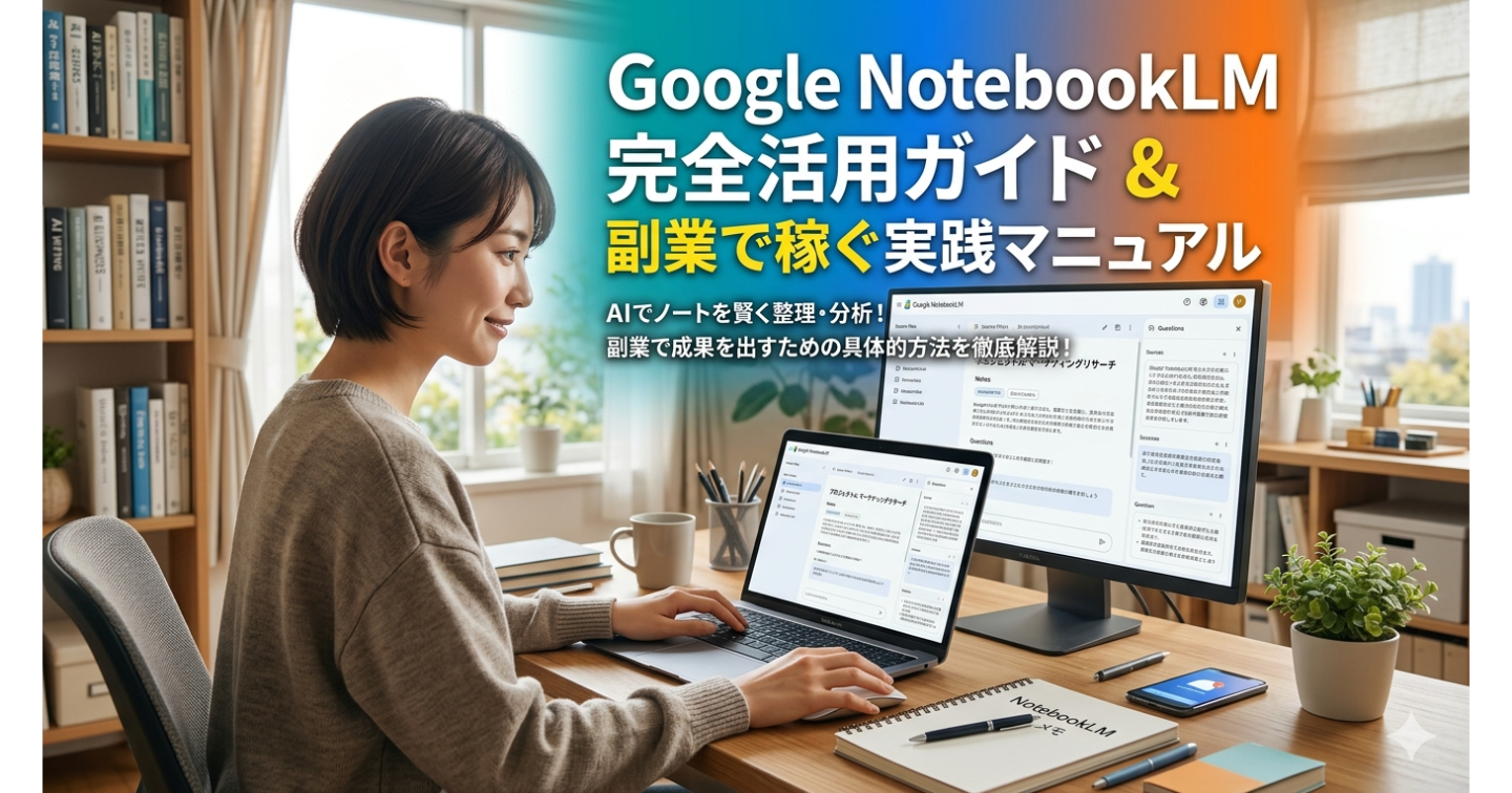 Google NotebookLM完全活用ガイド＆副業で稼ぐ実践マニュアル〜 AIノートで情報整理から収益化まで完全網羅 〜