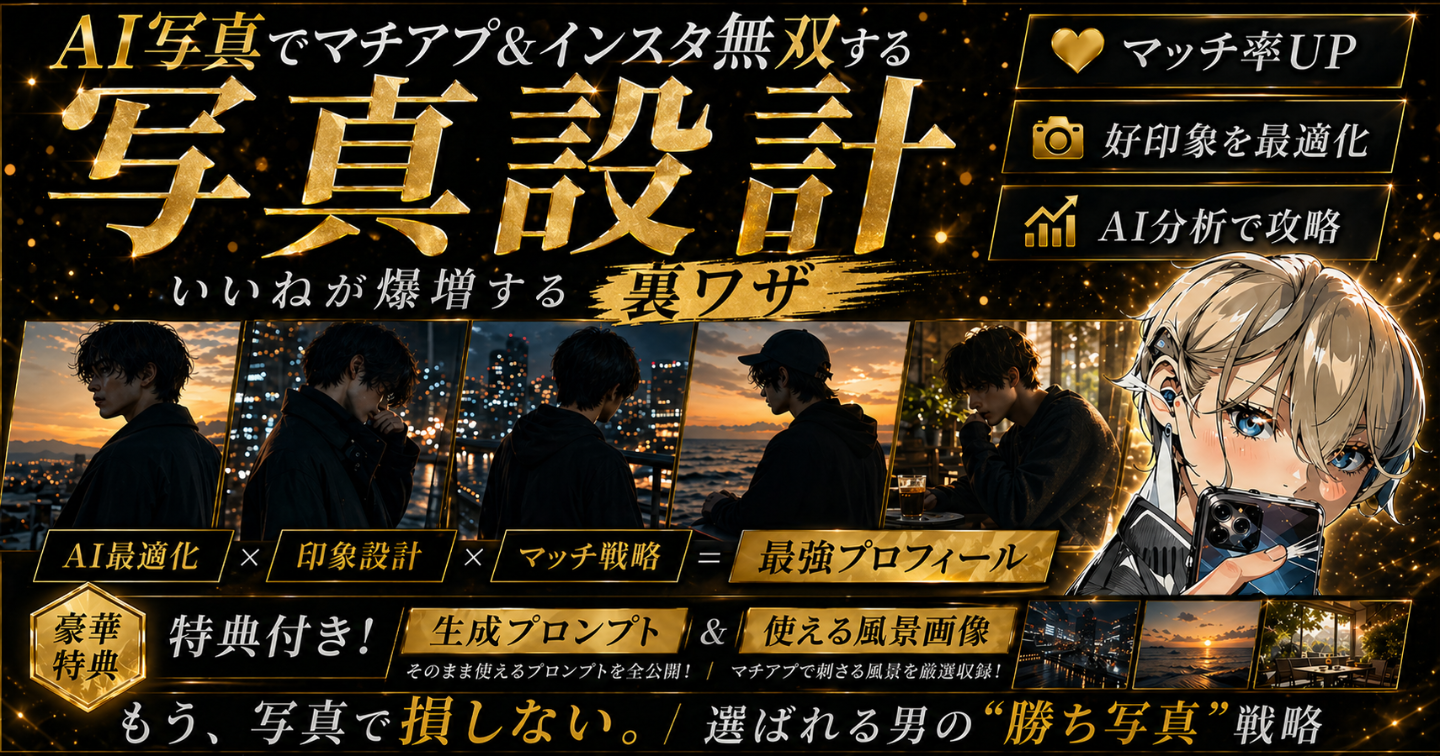 📷AI写真でマチアプ&インスタ無双する“写真設計”📷