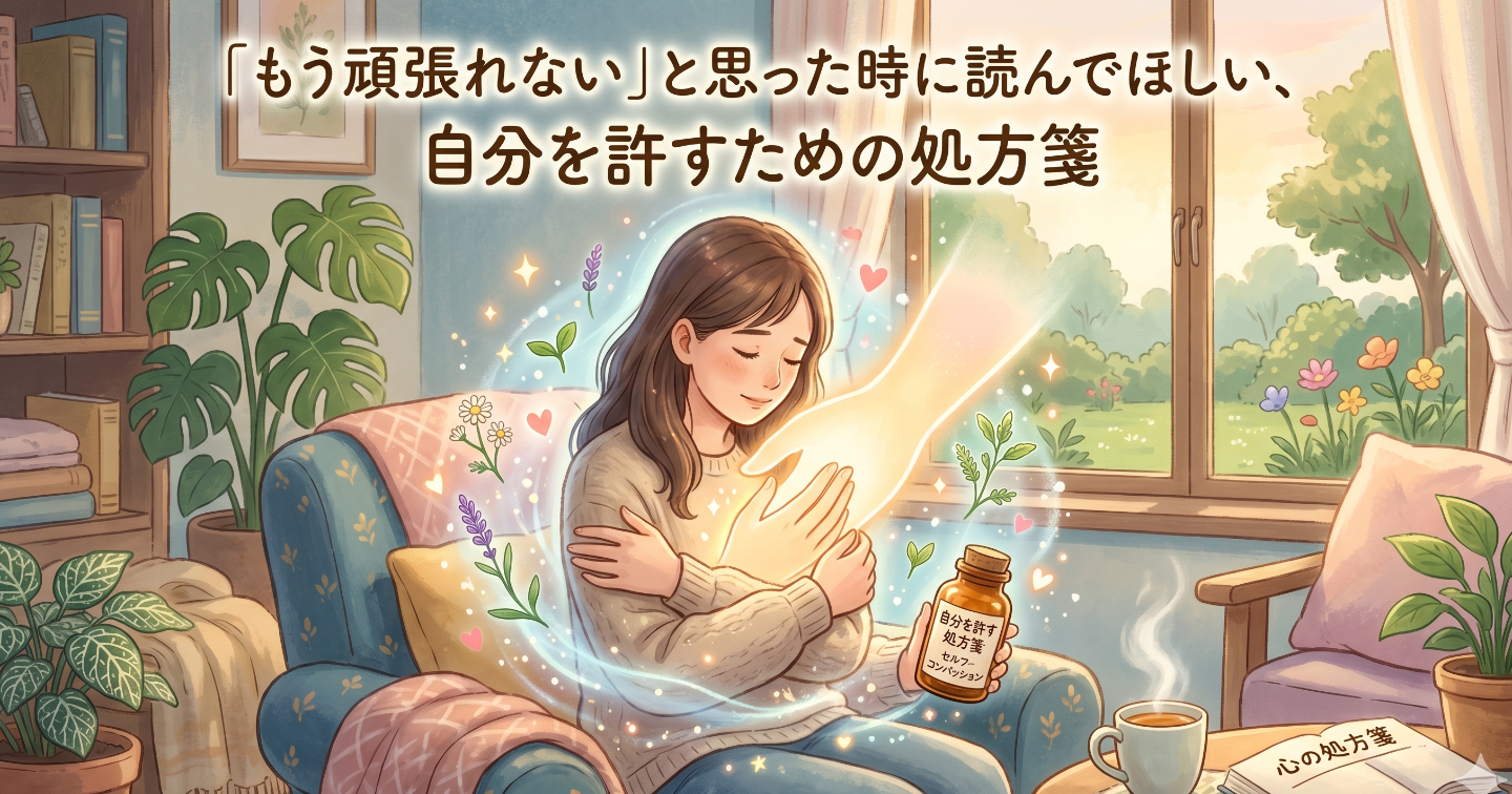 「もう頑張れない」と思った時に読んでほしい、自分を許すための処方箋💊✨