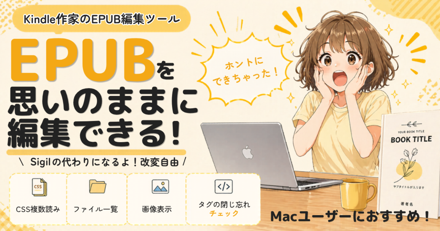 【Kindle作家専門】SigilのかわりになるEPUB編集ツール