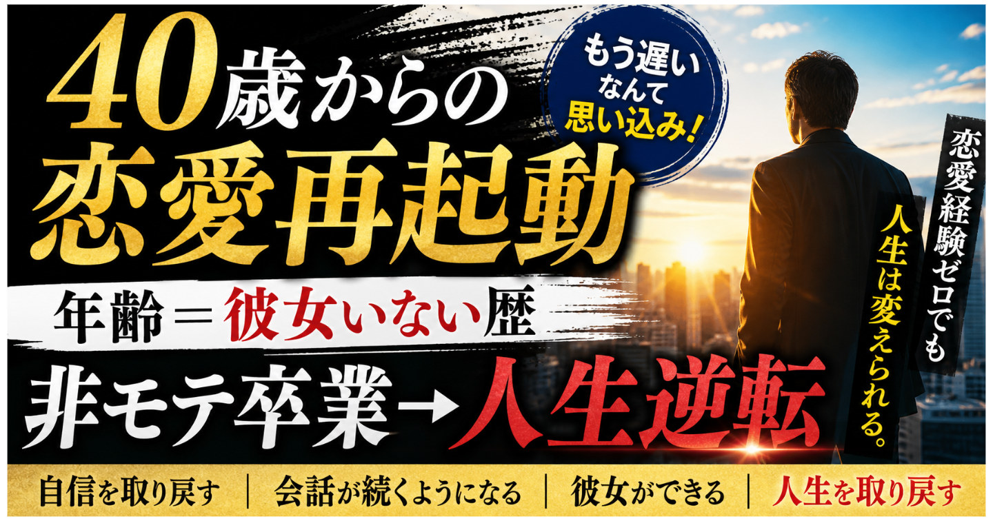 40歳からの恋愛再起動プログラム: 年齢＝彼女いない歴非モテ卒業→人生逆転