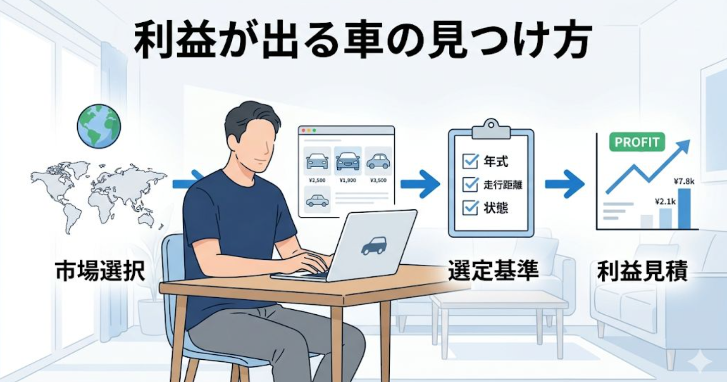 副業で始める中古車輸出｜利益が出る車の“見つけ方”を具体解説