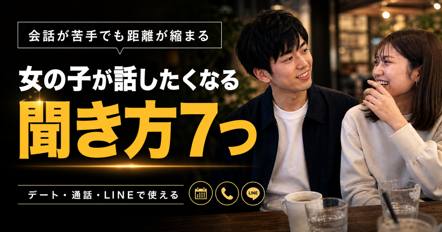 女の子が話したくなる男の聞き方7つ