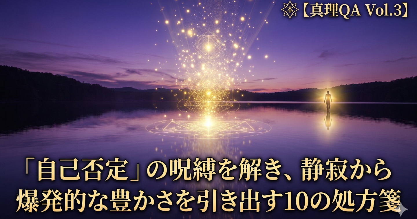 【真理QA：VOL.3】「自己否定」の呪縛を解き、静寂から爆発的な豊かさを引き出す10の処方箋