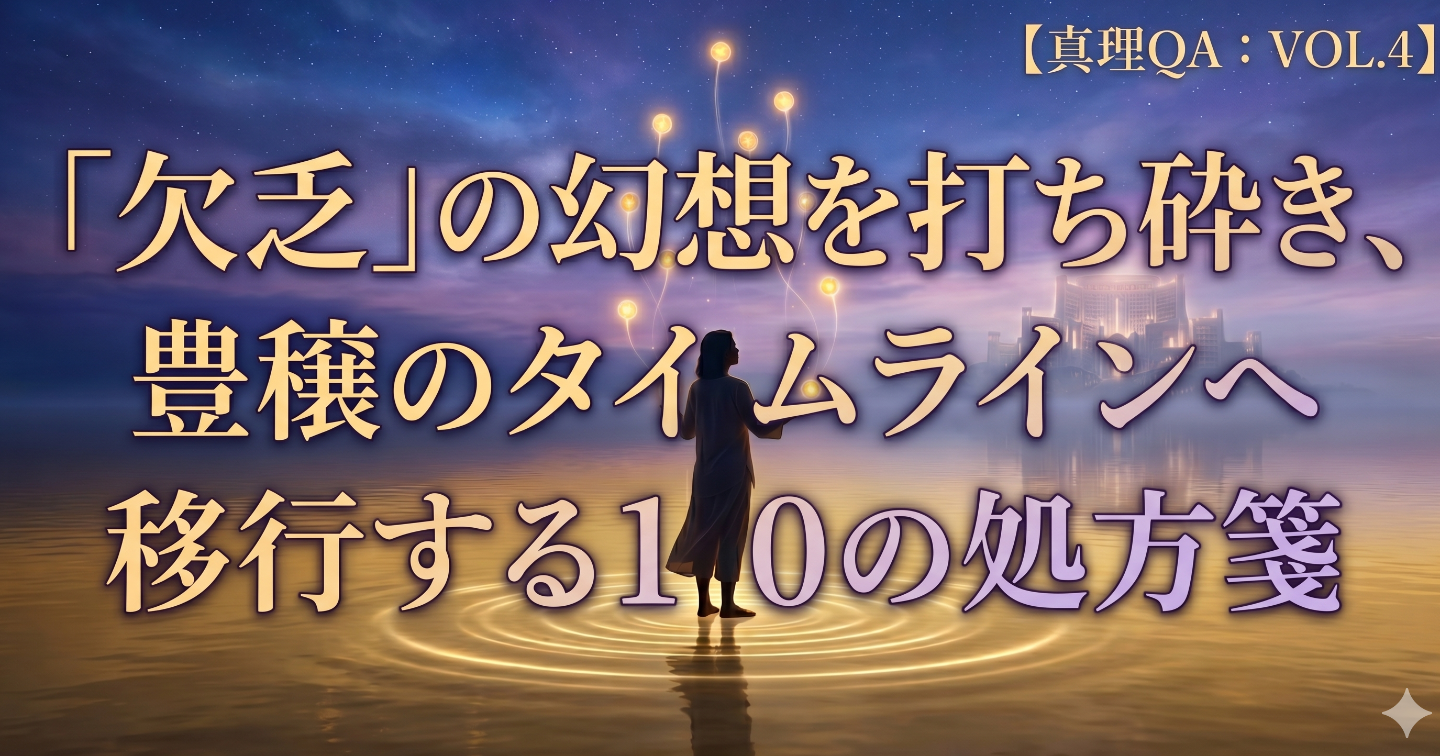 【真理QA：VOL.4】「欠乏」の幻想を打ち砕き、豊穣のタイムラインへ移行する10の処方箋