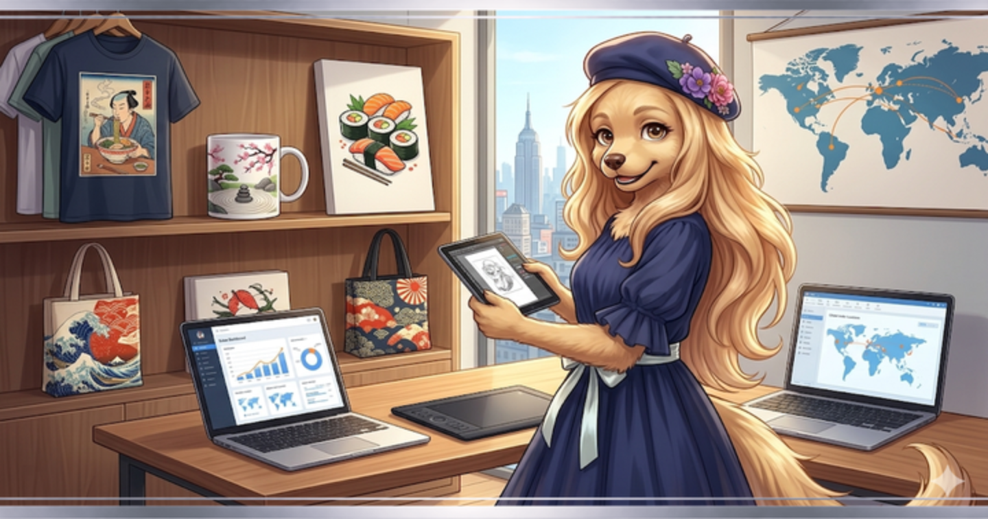 絵心不要で「世界」から外貨獲得！AI×海外プリントオンデマンド完全ガイド