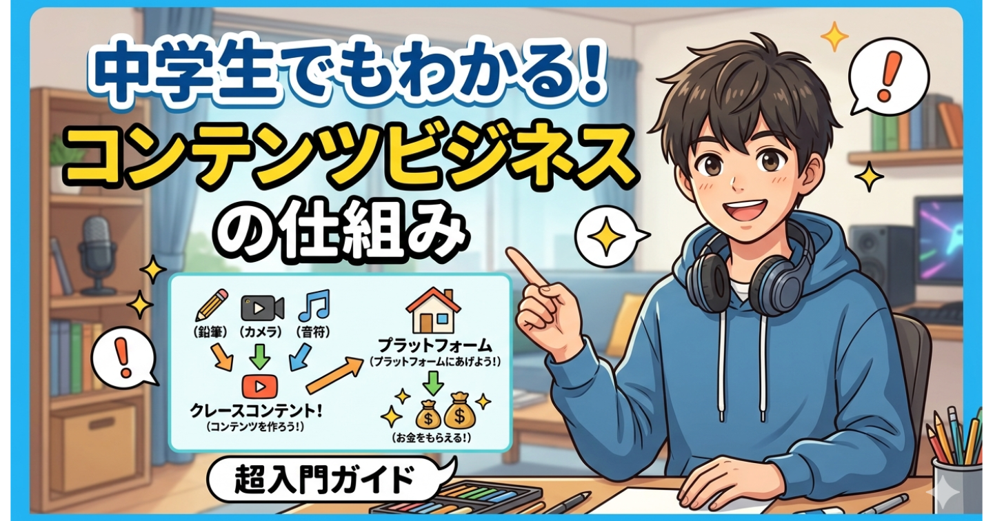 コンテンツビジネスとは？仕組みを中学生でもわかるように解説