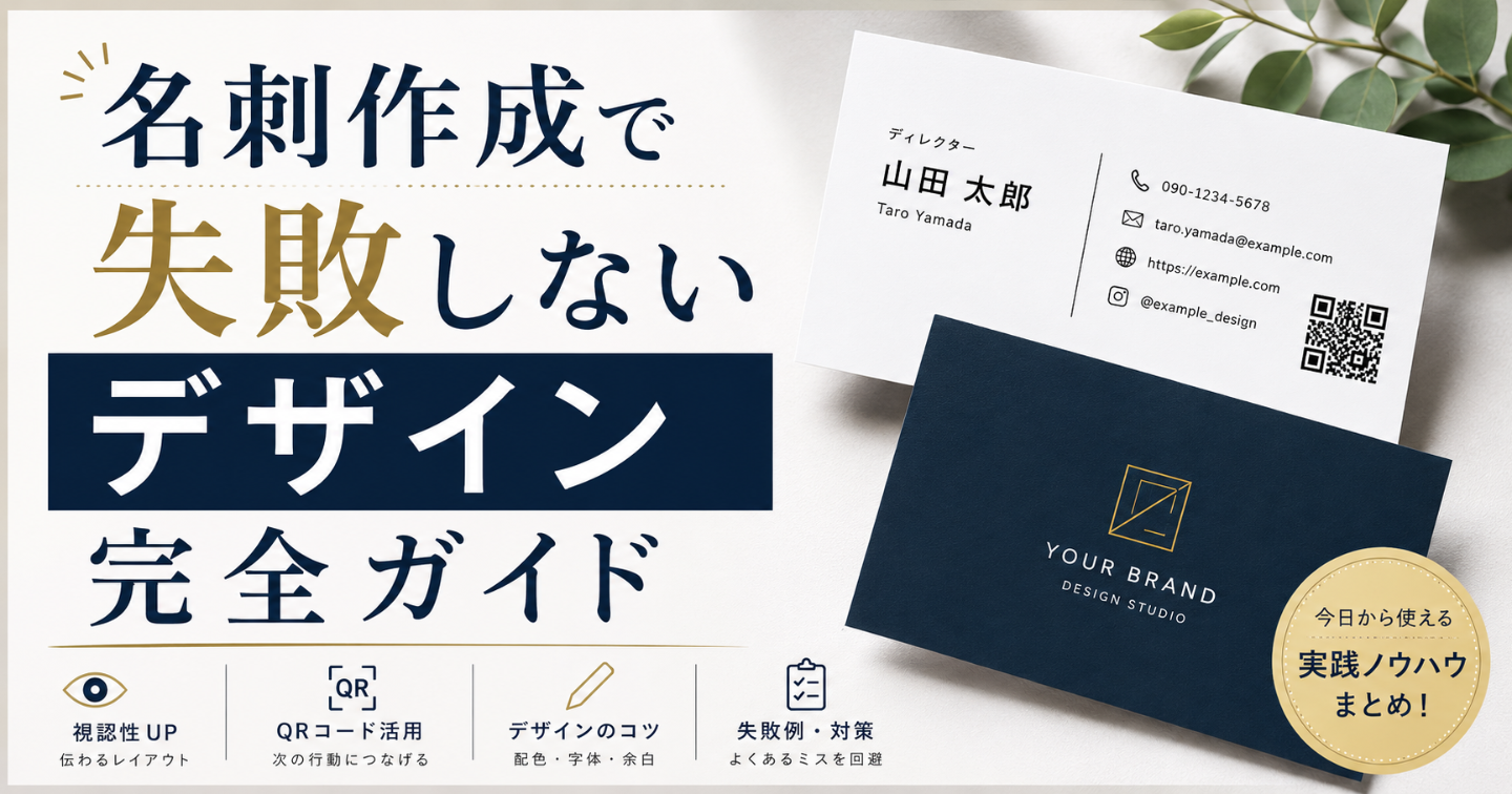 名刺作成で失敗しないデザイン完全ガイド｜視認性とQRコード活用で伝わる名刺を作る方法