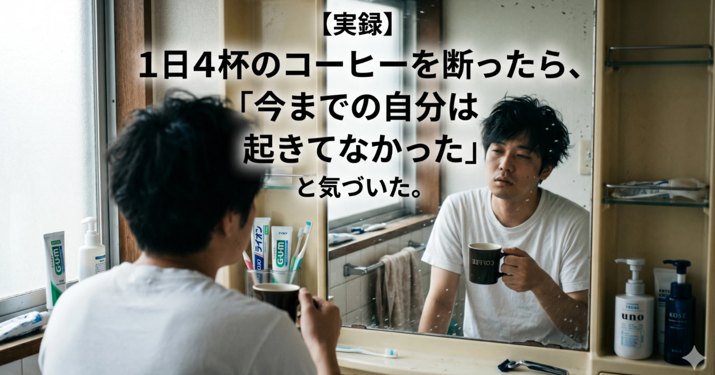 【実録】1日4杯のコーヒーを断ったら、「今までの自分は起きてなかった」と気づいた。