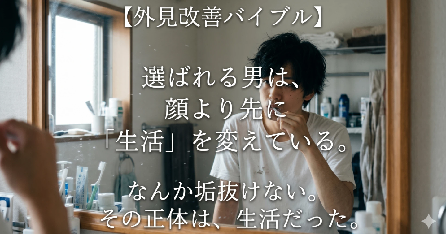 【外見改善バイブル】選ばれる男は、顔より先に「生活」を変えている。