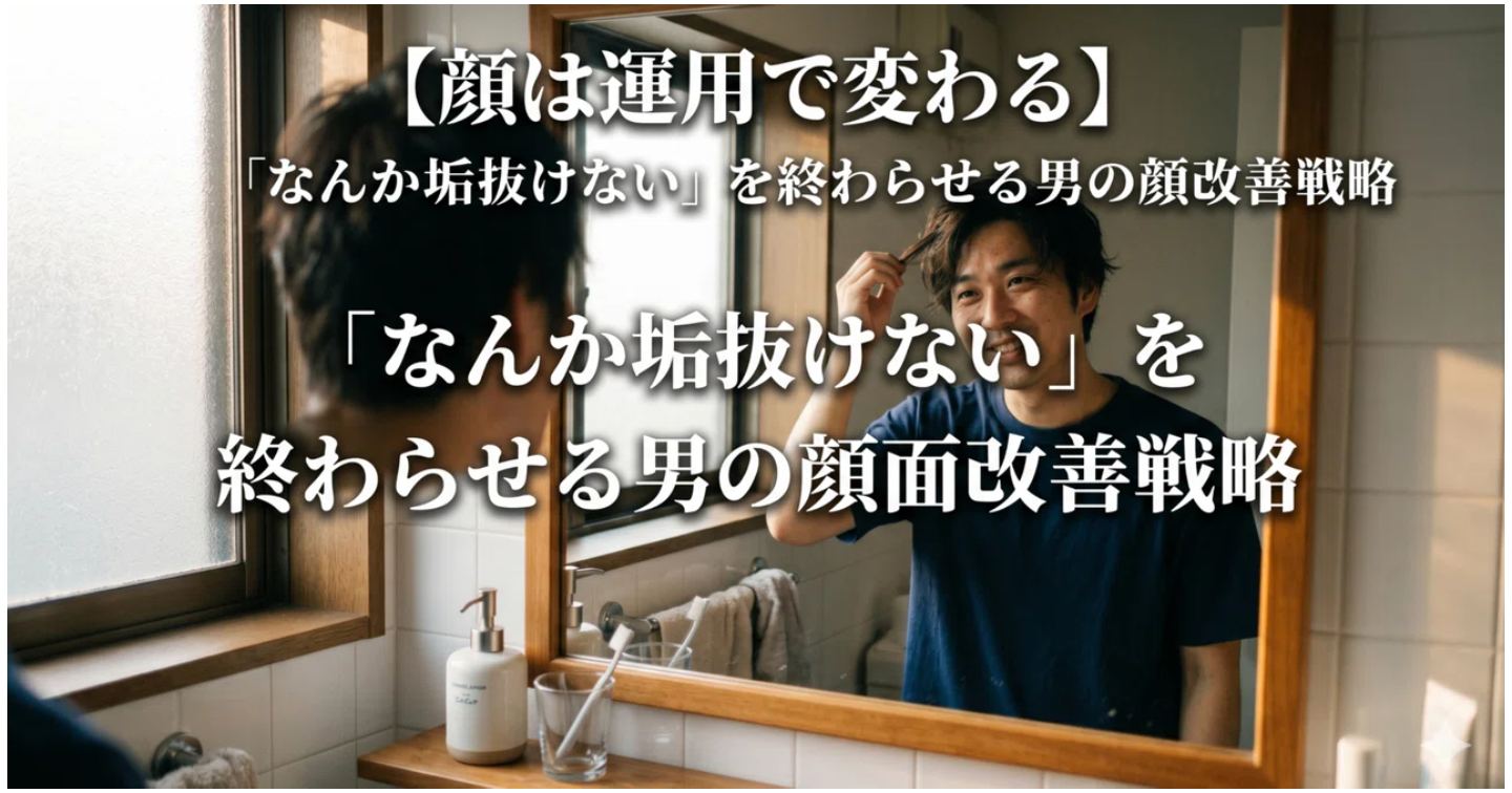 【顔は運用で変わる】「なんか垢抜けない」を終わらせる男の顔面改善戦略