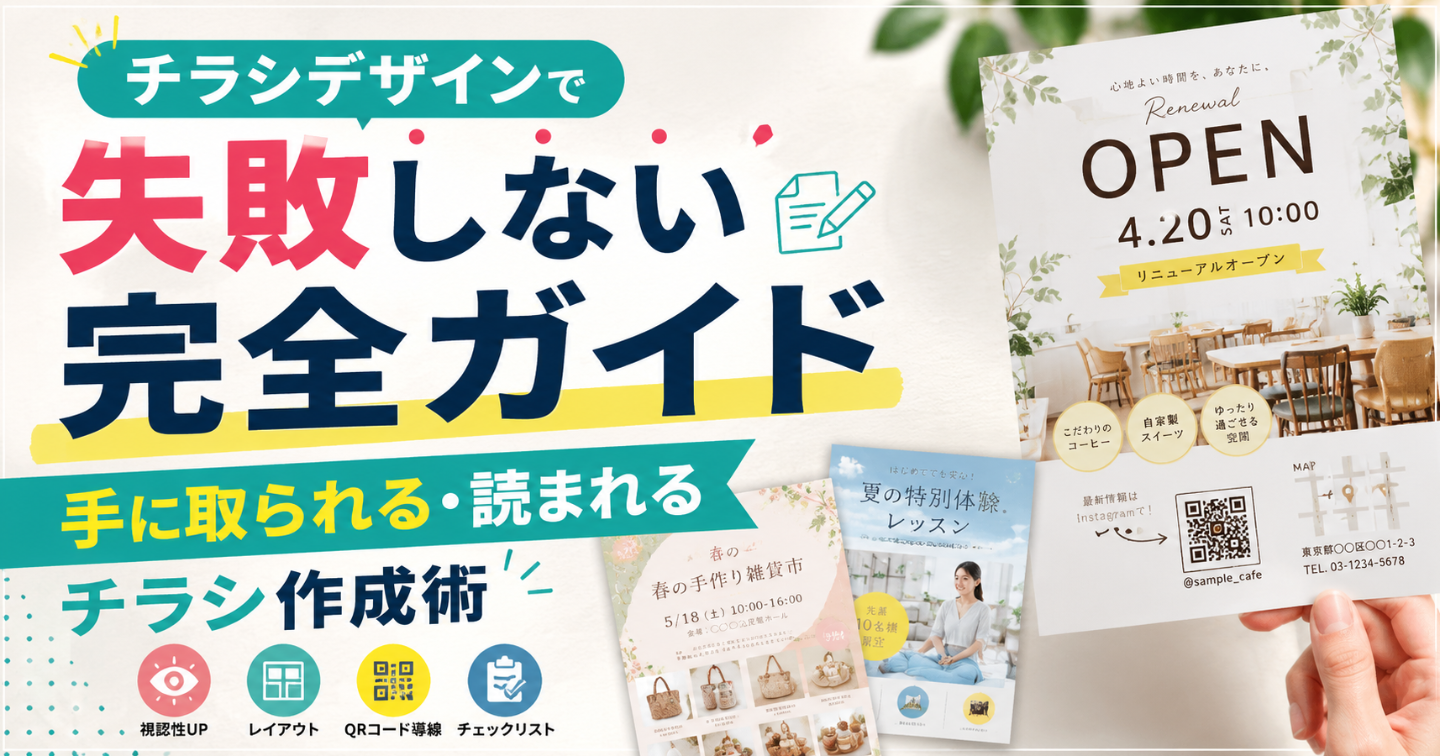 チラシデザインで失敗しない完全ガイド｜手に取られる・読まれるチラシ作成術
