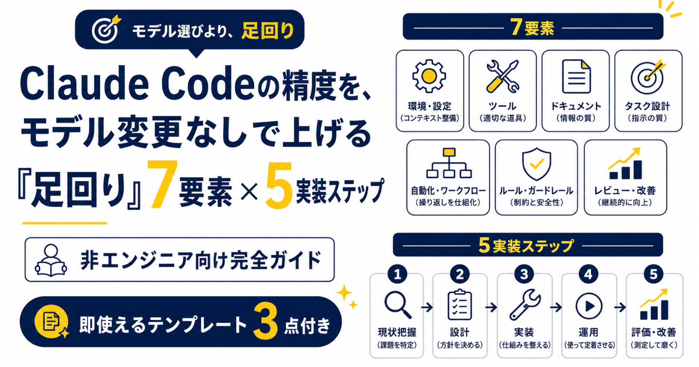 Claude Codeの精度を、モデル変更なしで上げる「足回り」7要素 × 5実装ステップ