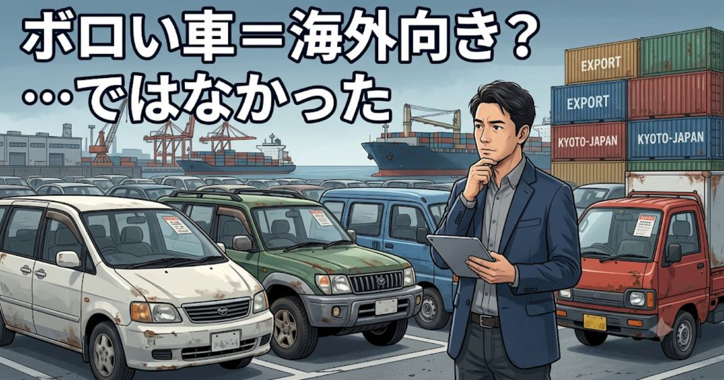 副業で中古車輸出を始めるなら｜初心者が「ボロい車ほど海外向き」と勘違いしやすい理由