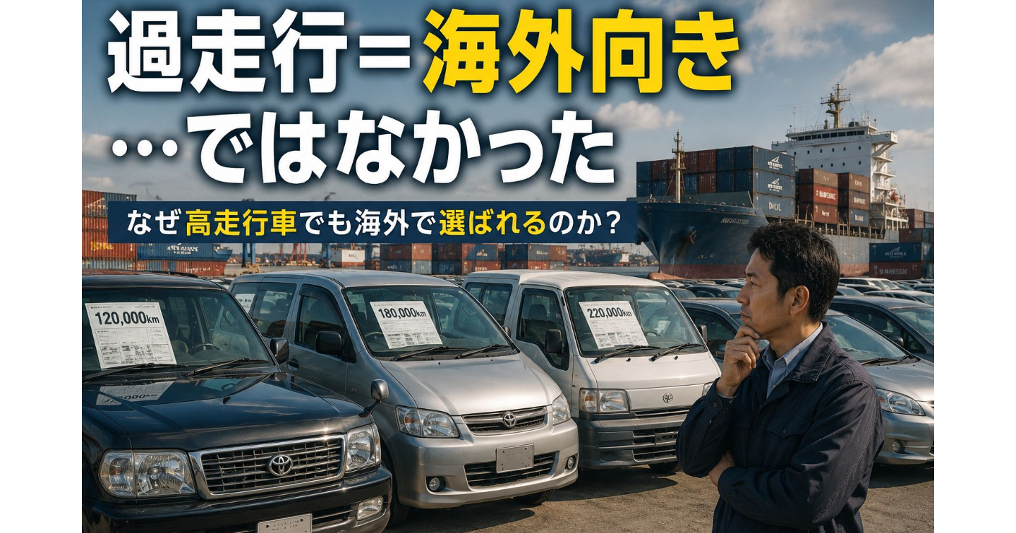 副業で中古車輸出を始めるなら｜初心者が「過走行＝海外向き」と勘違いしやすい理由