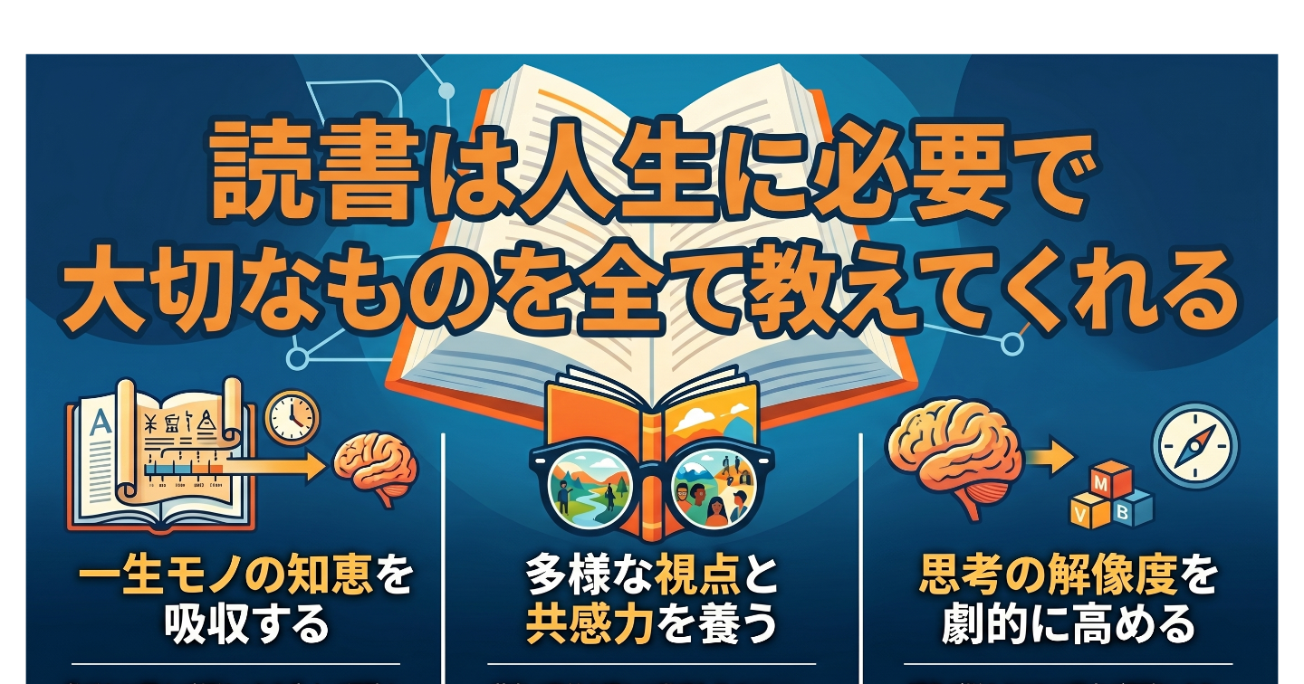 読書は人生に必要で大切なものを全て教えてくれる。