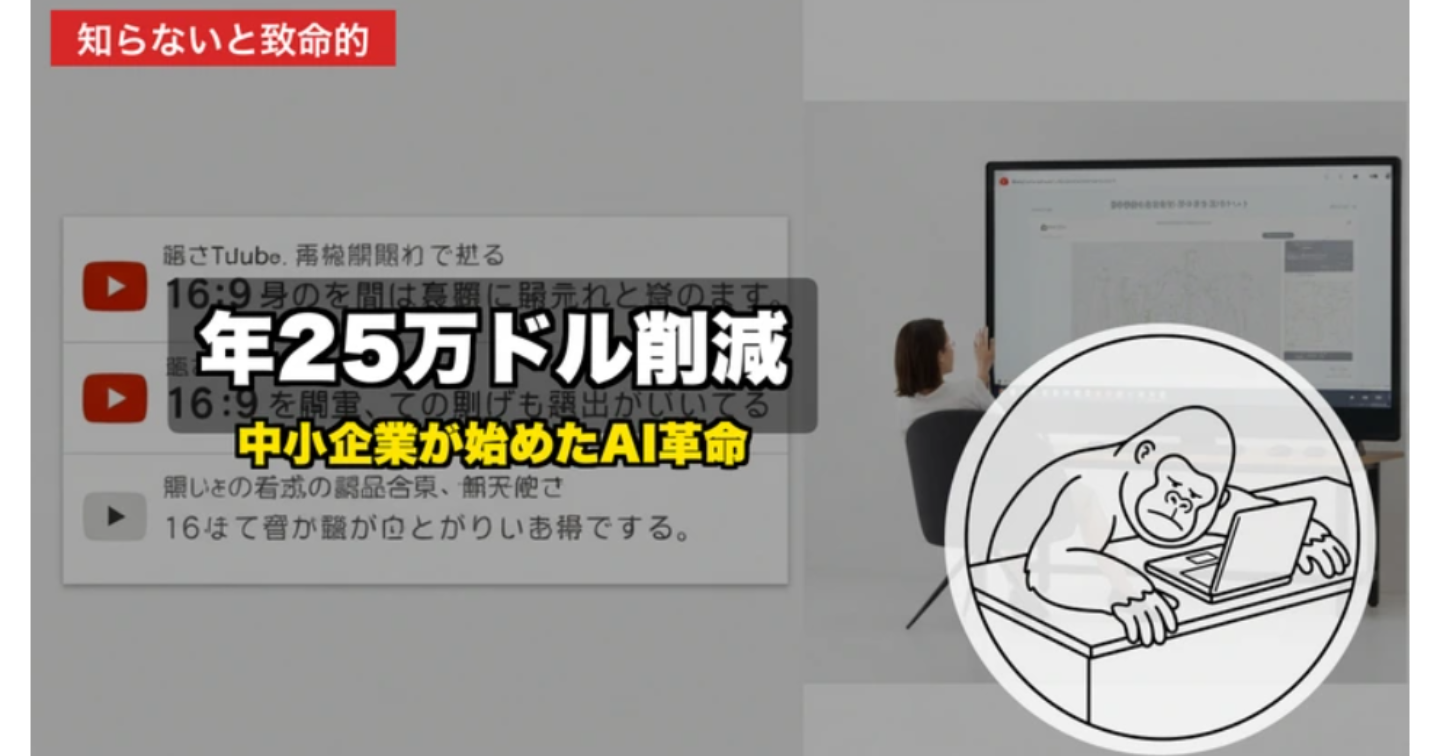 【2026年最新】AIが人件費を年間25万ドル削減──中小企業で始まった「本物のAI活用」とは？