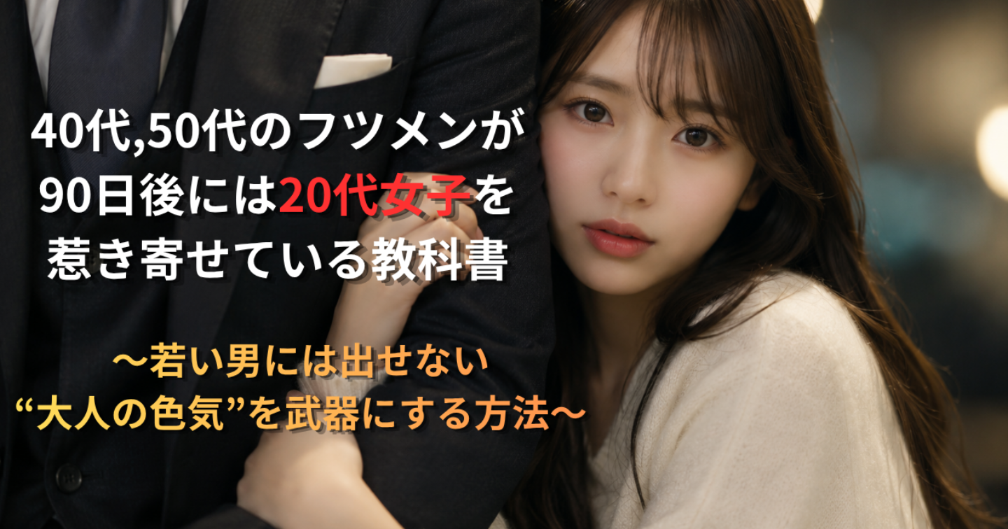 40代、50代のフツメンが90日後には20代女子を惹き寄せている教科書〜若い男には出せない“大人の色気”を武器にする方法〜