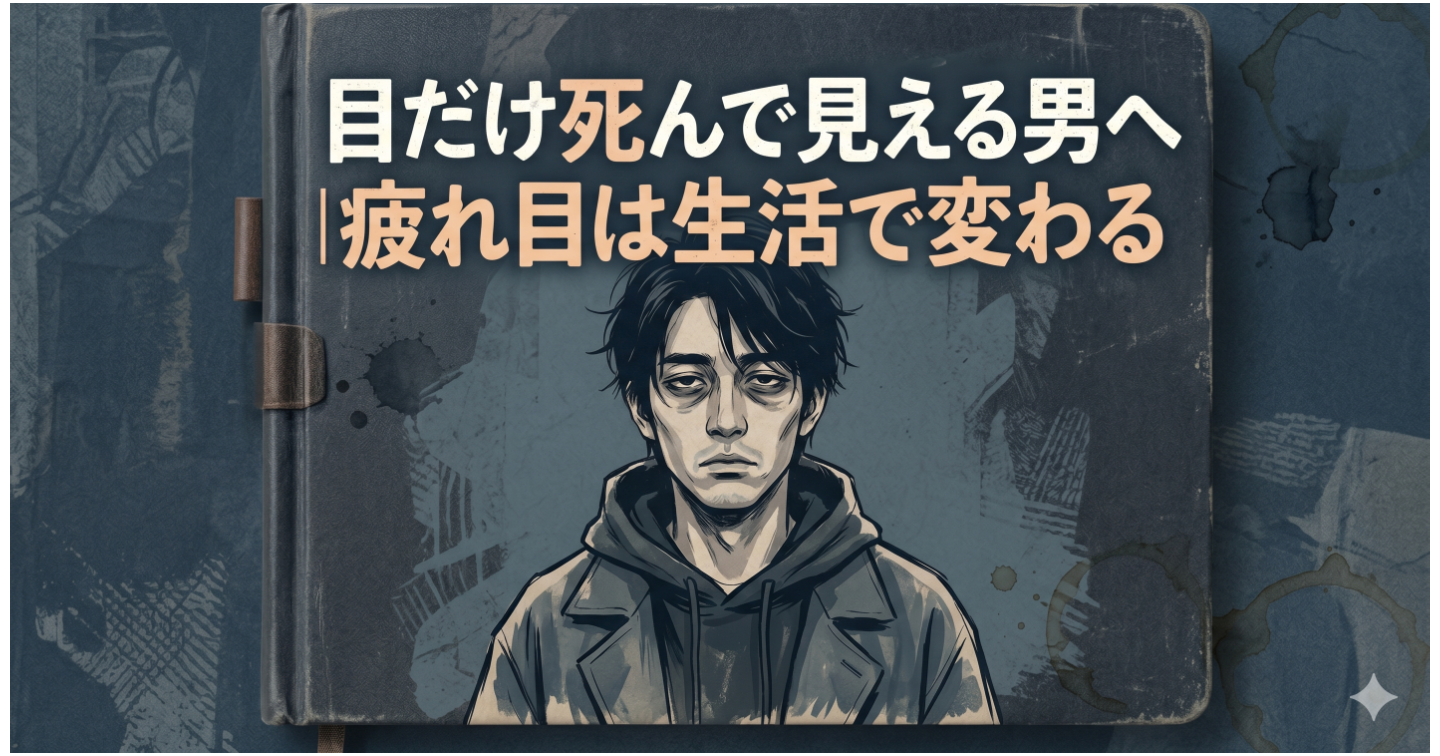 目だけ死んで見える男へ｜疲れ目は生活で変わる