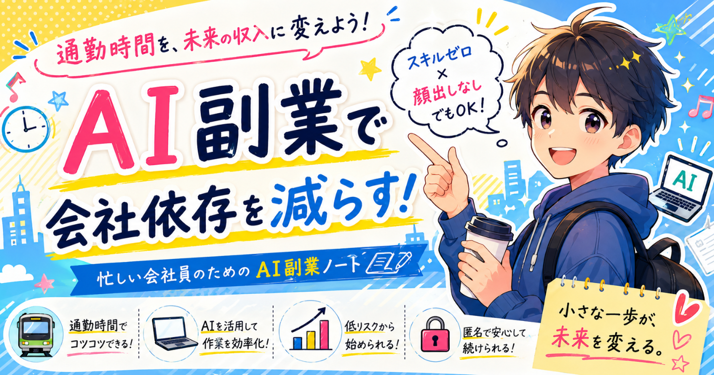 疲れ切った会社員がAIコピペ副業で会社依存を減らした話