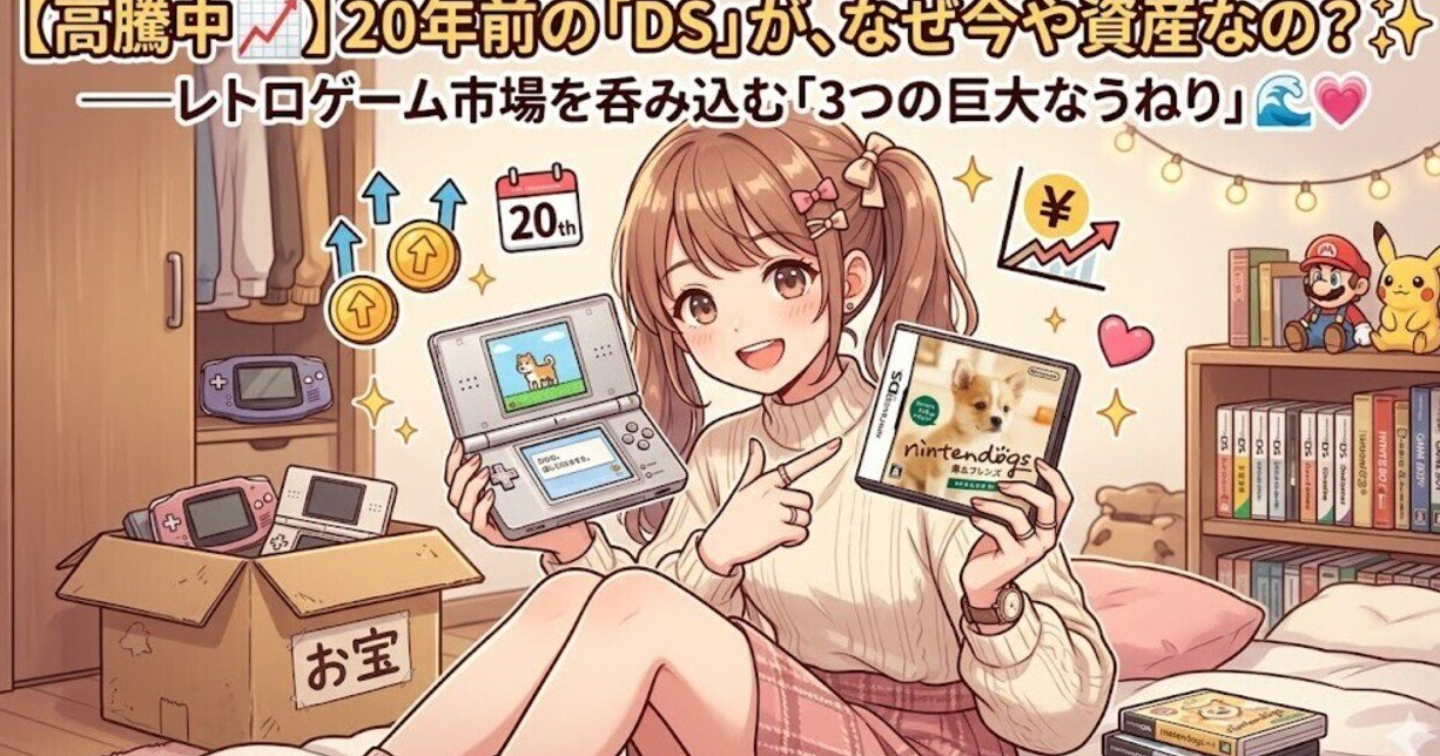 【高騰中📈】20年前の「DS」が、なぜ今や資産なの？✨――レトロゲーム市場を呑み込む「3つの巨大なうねり」🌊💖