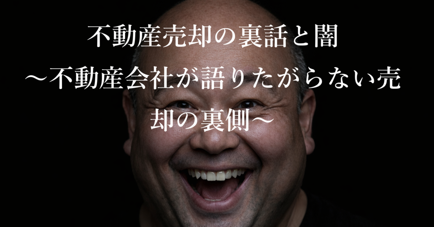 不動産売却の裏話と闇　〜不動産会社が語りたがらない売却の裏側〜