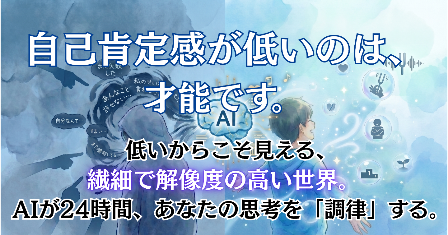 自己肯定感が低いのは、才能です。繊細で解像度の高い世界。