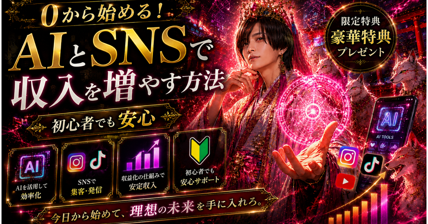 0から始める！AIとSNSで収入を増やす方法
