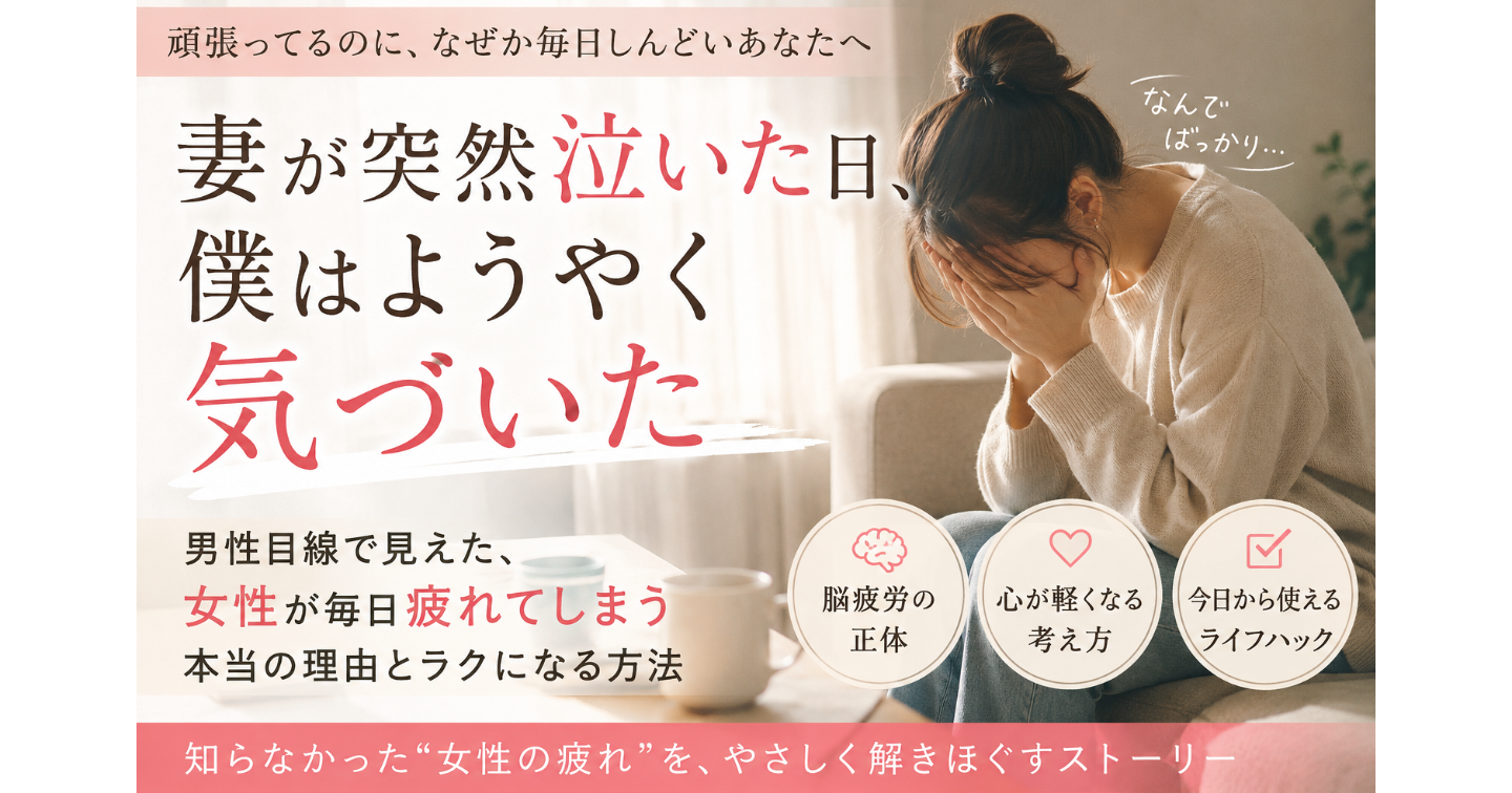 「妻が突然泣いた日、僕はようやく気づいた」