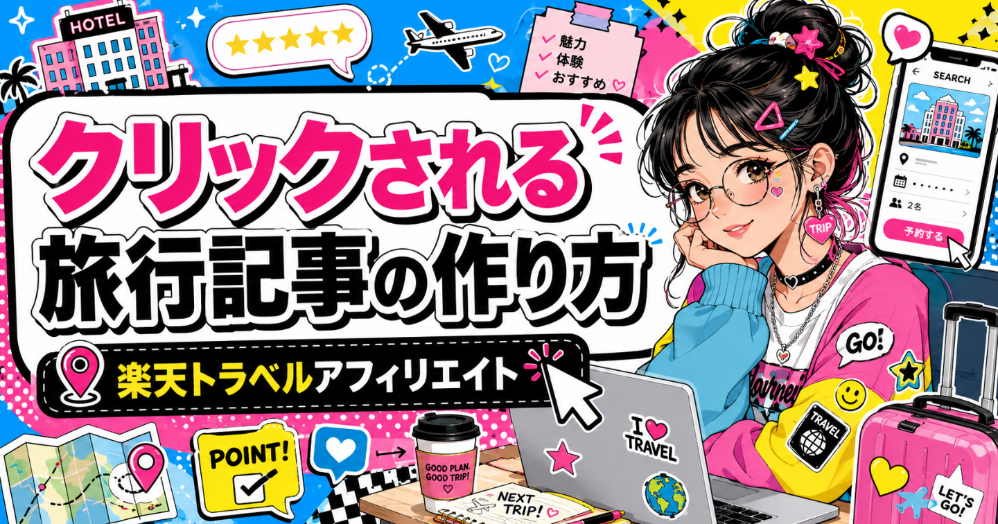 楽天トラベルアフィリエイトは「基本＋ちょいズラし＋自分の理由」でクリックされる