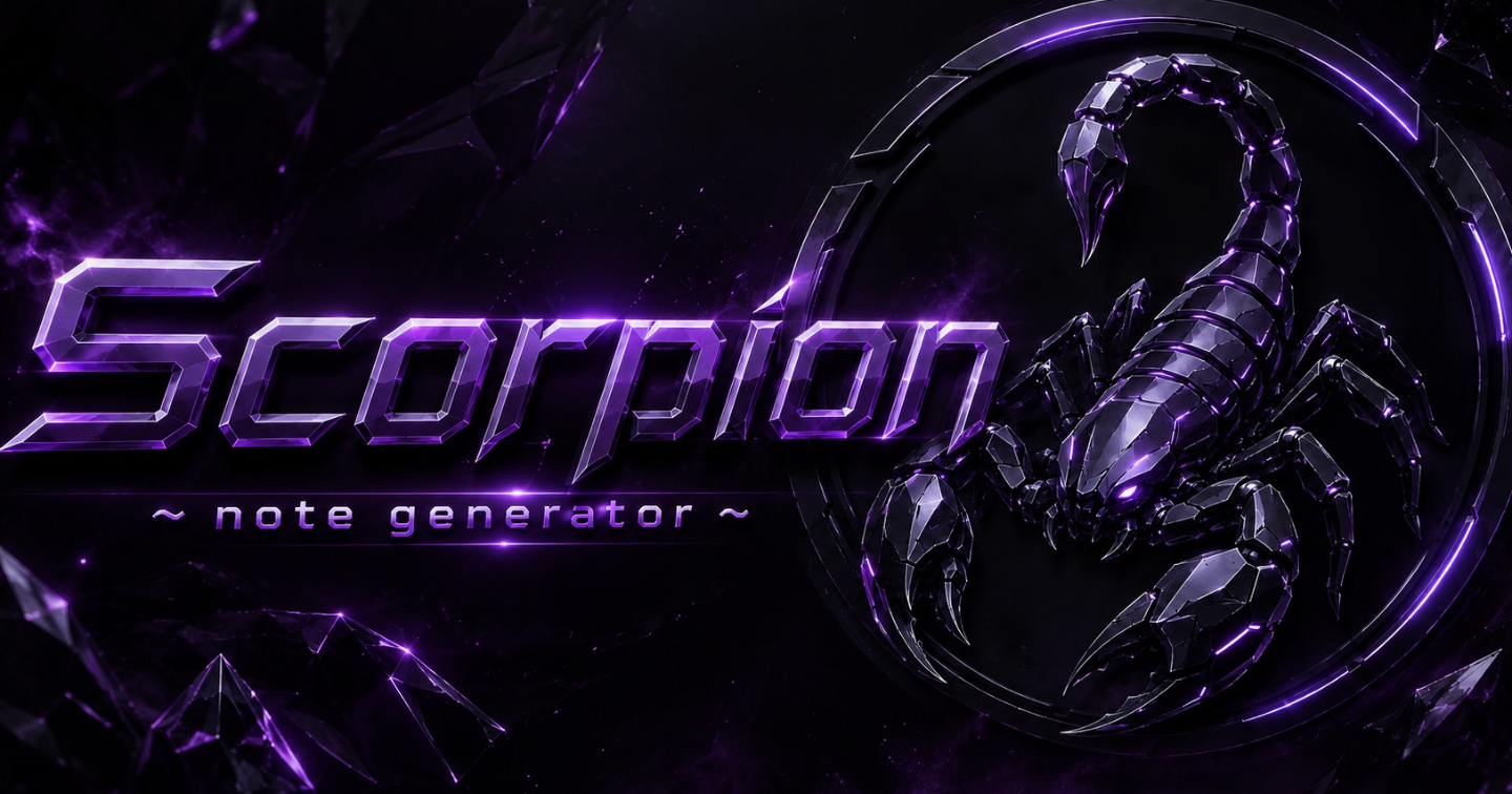 Scorpion note generator 自動生成