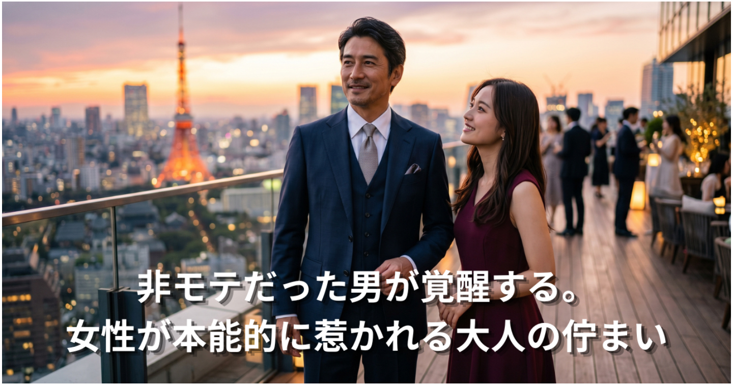 非モテだった男が覚醒する。女性が本能的に惹かれる大人の佇まい