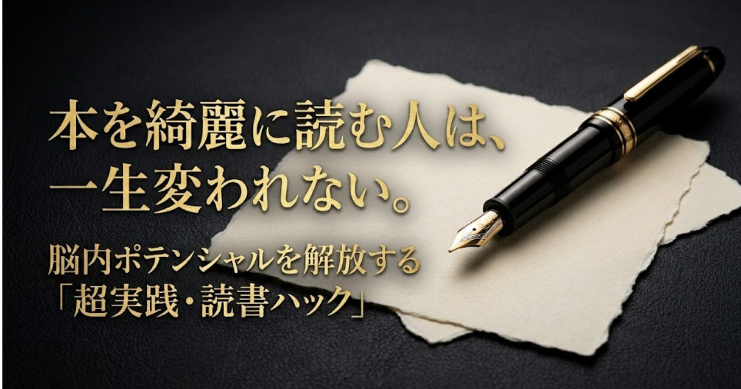 「本を綺麗に読む人」は一生変われない。脳のポテンシャルを解放する、私の「超実践・読書ハック術」