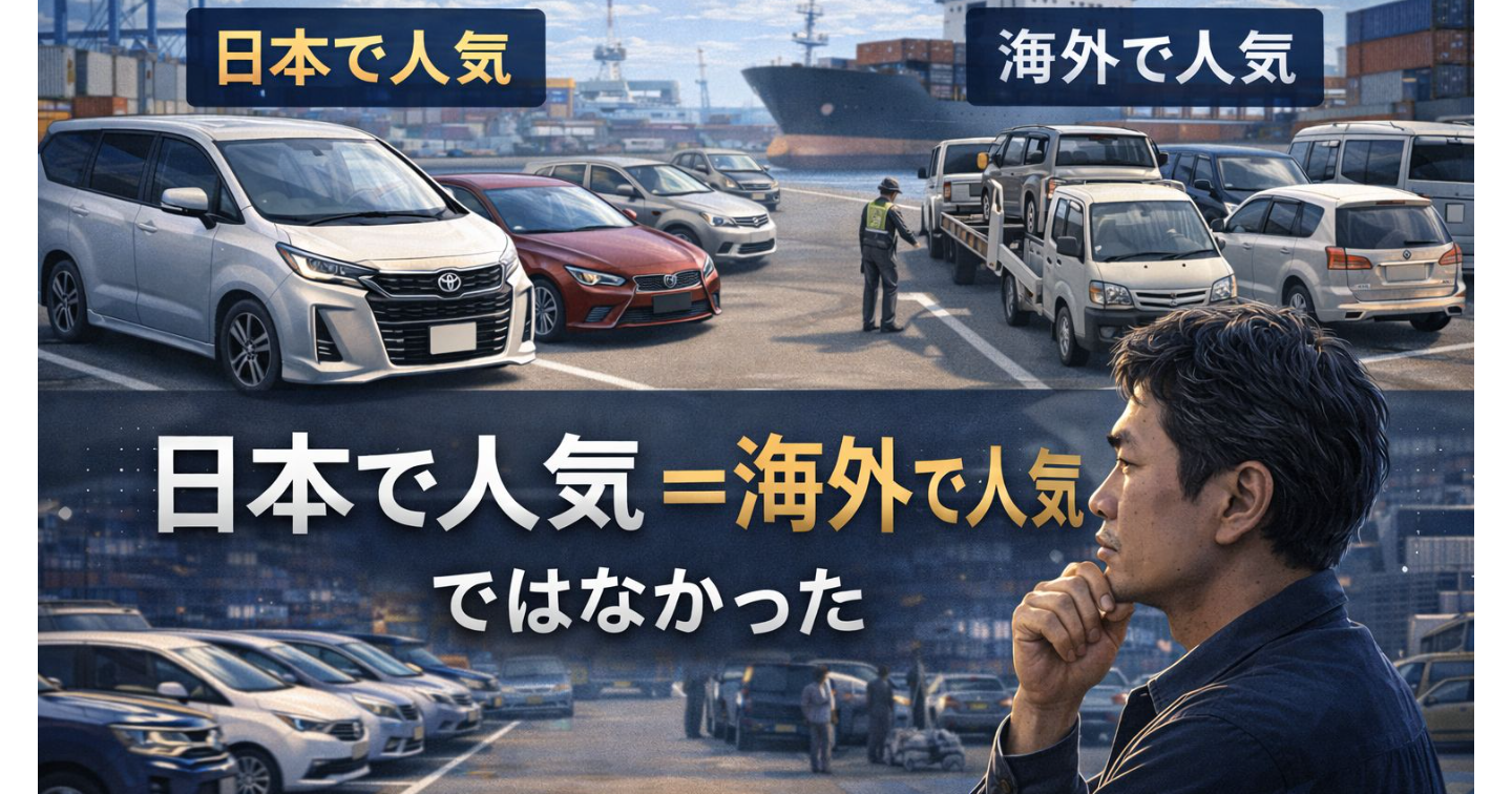 副業で中古車輸出を始めるなら｜初心者が「日本で人気＝海外でも人気」と勘違いしやすい理由