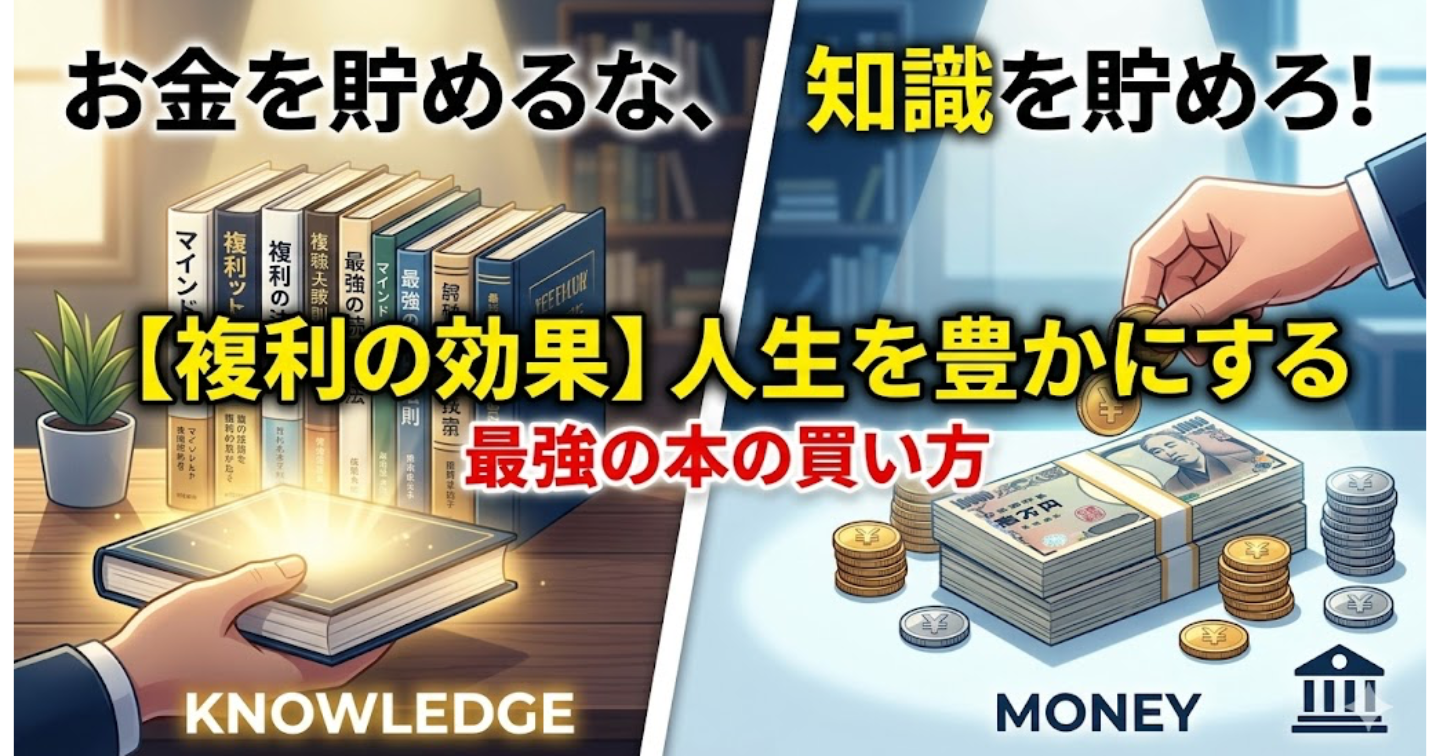 お金を貯めるな、知識を貯めろ！「複利の効果」で人生を豊かにする本の買い方