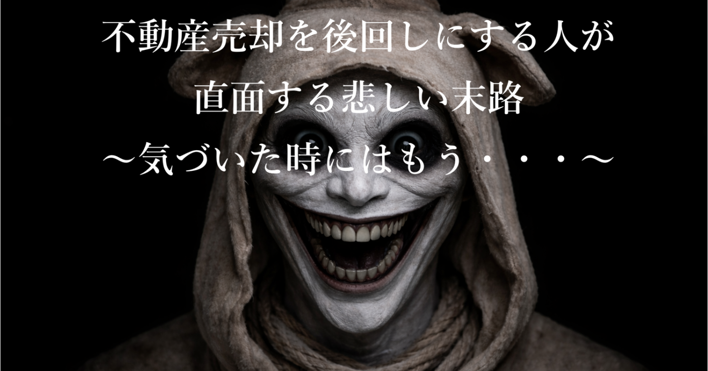不動産売却を後回しにする人が直面する悲しい末路　〜気づいた時にはもう・・・〜