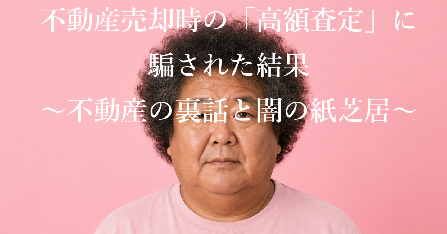 不動産売却時の「高額査定」に騙された結果 　～不動産の裏話と闇の紙芝居～