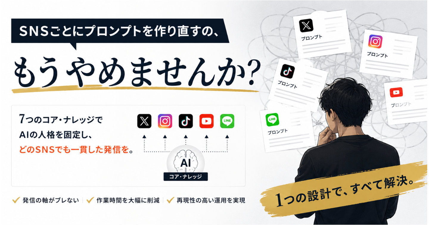 SNSごとにプロンプトを作り直すの、もうやめませんか？
