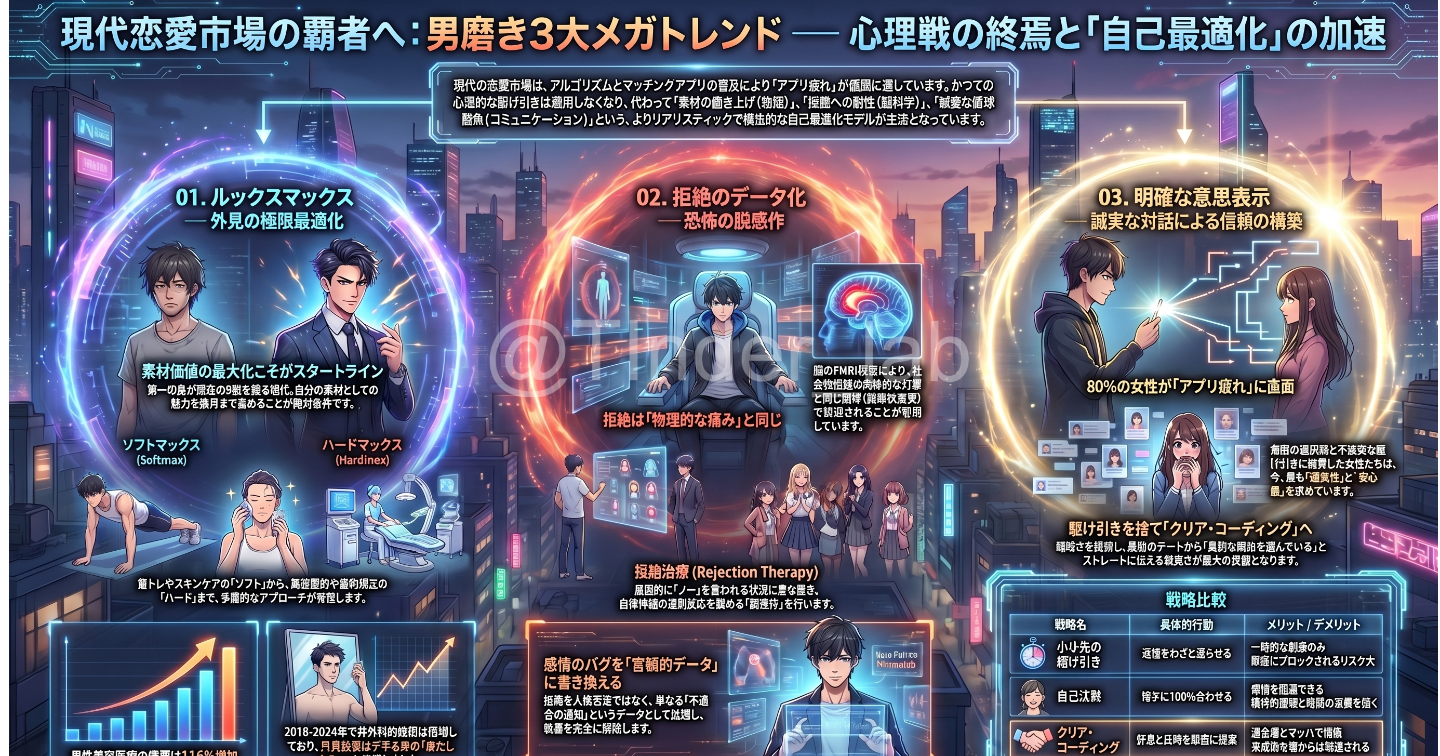全人類に見てほしい！2026年変わっていく恋愛市場！男磨きの「3大メガトレンド」で勝ち組になれ！