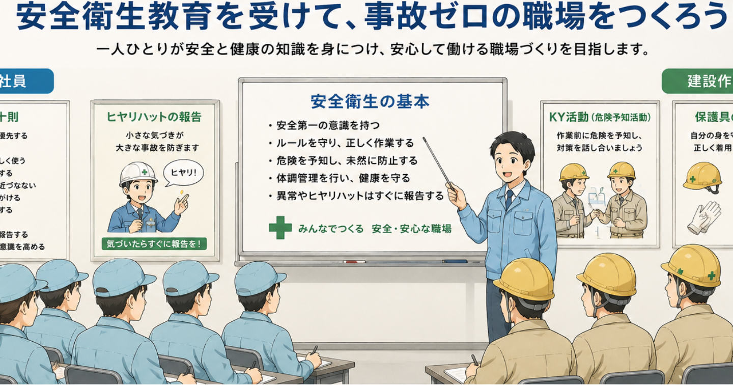 そのまま使える完全版｜安全衛生教育テンプレ一式①