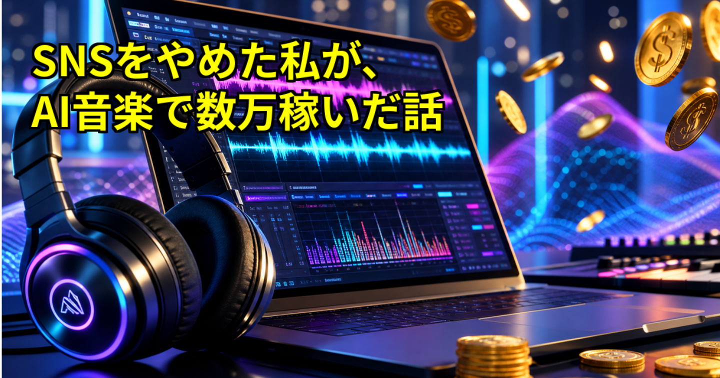 SNSをやめた私が、AI音楽で数万稼いだ話