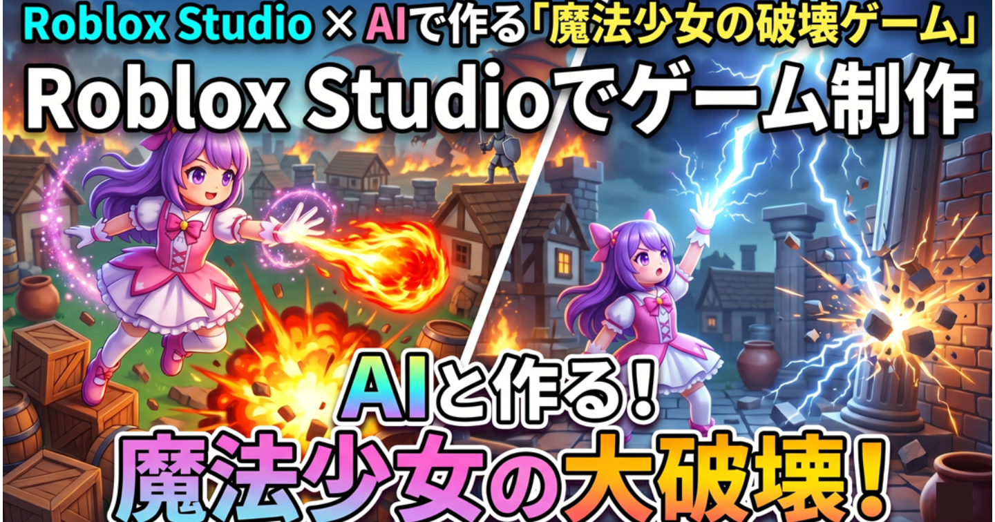 Roblox Studioで作る「魔法少女の破壊ゲーム」