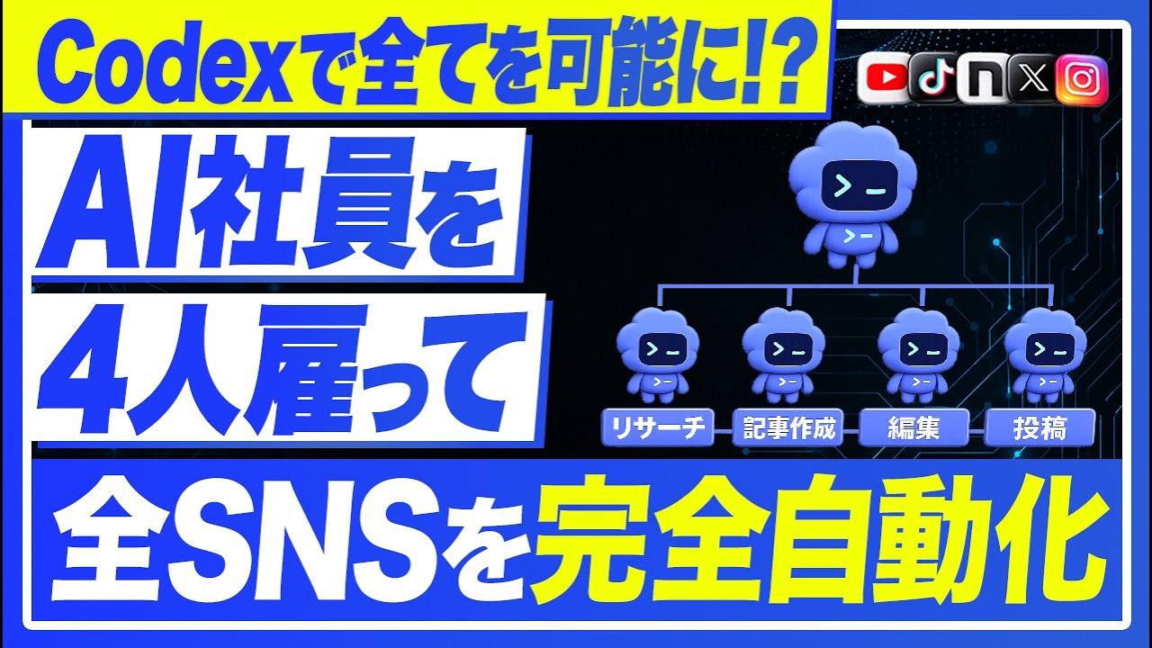 Codexで note・X・Threads の投稿を自動化する手順｜OpenAIのAIエージェント活用