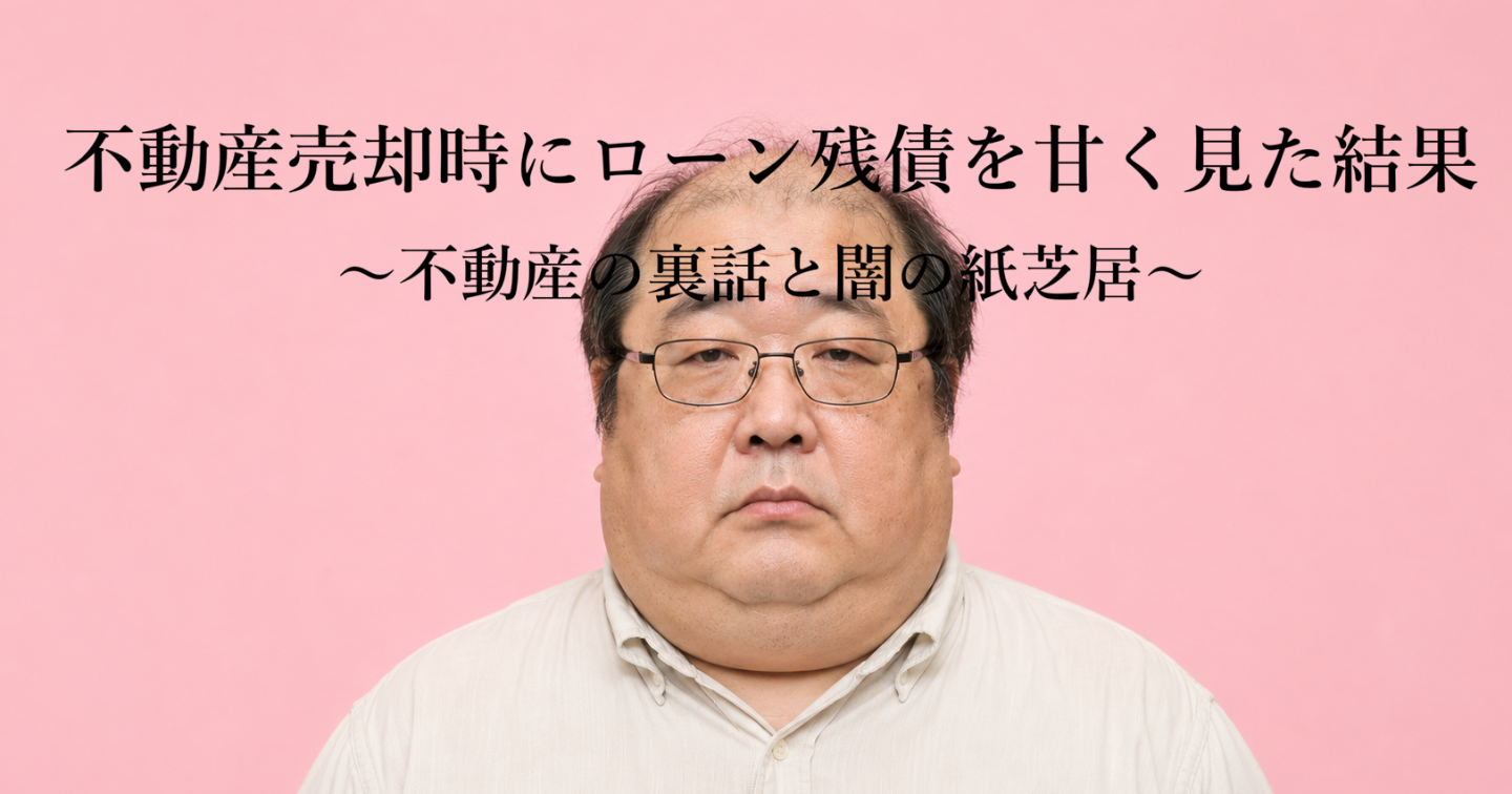 不動産売却時にローン残債を甘く見た結果　～不動産の裏話と闇の紙芝居～