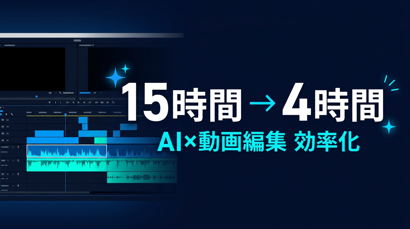 AI×動画編集で15時間→4時間に効率化させる3つの方法【Premiere Pro×Claude Code】