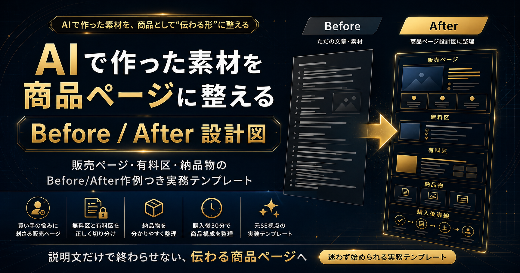 AIで作った素材を商品ページに整えるスターターキット