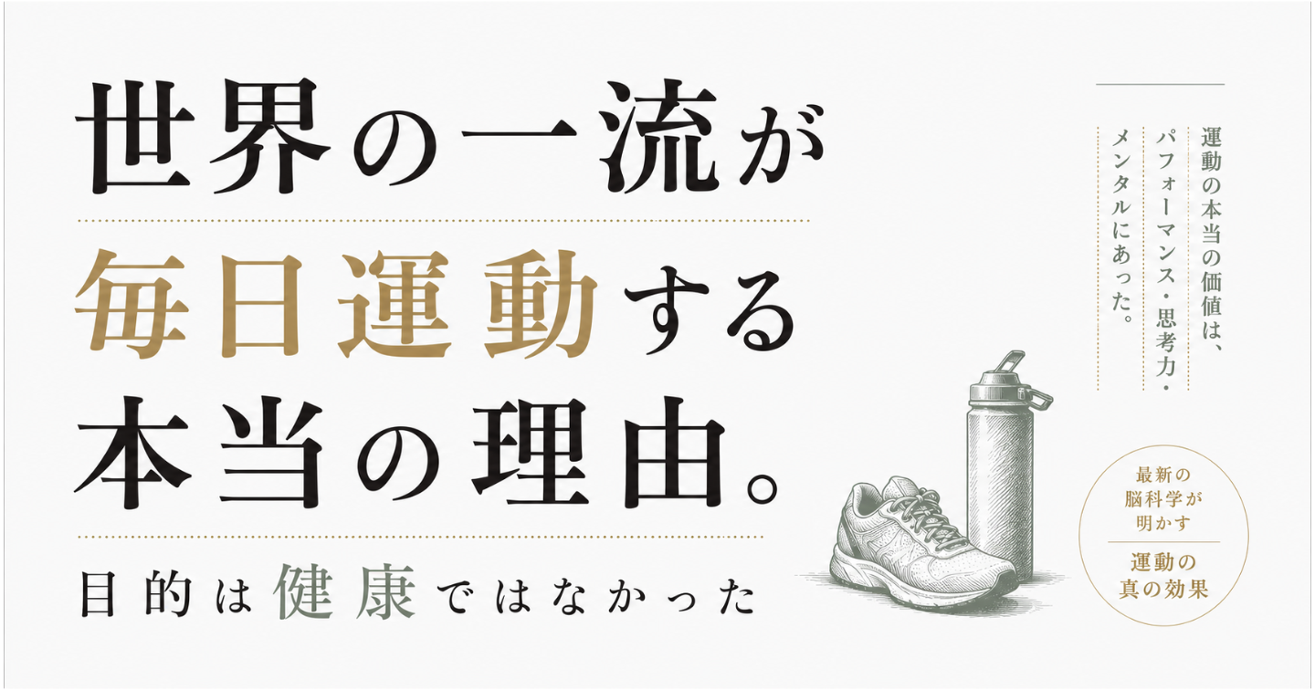 「世界の一流が毎日運動する本当の理由。目的は健康ではなかった」