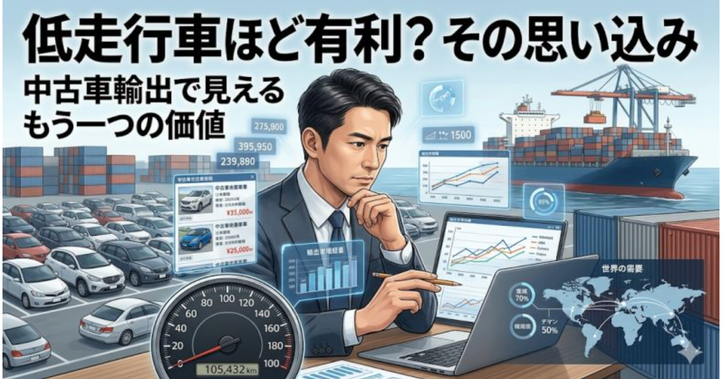 副業で中古車輸出を始めるなら｜初心者が「低走行車ほど有利」と勘違いしやすい理由